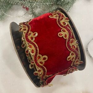 NEW-D.Stevens luxurious velvet jeweled ribbon 4x5 yrds